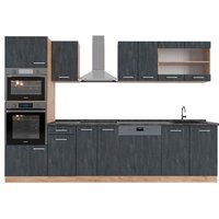 Vicco - Komplettküche R-Line, Schwarz Beton/Goldkraft Eiche, 300 cm ap Anthrazit Vicco - Komplettküche R-Line, Schwarz Beton/Goldkraft Eiche, 300 cm ap Anthrazit von Vicco