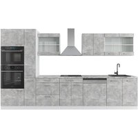 Vicco - Küche R-Line, Beton/Weiß, 350 cm mit Hochschrank, ap Marmor Vicco - Küche R-Line, Beton/Weiß, 350 cm mit Hochschrank, ap Marmor von Vicco