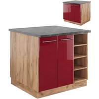 Vicco - Kücheninsel Fame-Line, Bordeaux Hochglanz/Goldkraft Eiche, 90 cm ohne Arbeitsplatte Vicco - Kücheninsel Fame-Line, Bordeaux Hochglanz/Goldkraft Eiche, 90 cm ohne Arbeitsplatte von Vicco