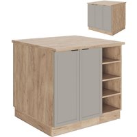 Vicco - Kücheninsel Fame-Line, GrauBeige, 90 cm ohne Arbeitsplatte von Vicco