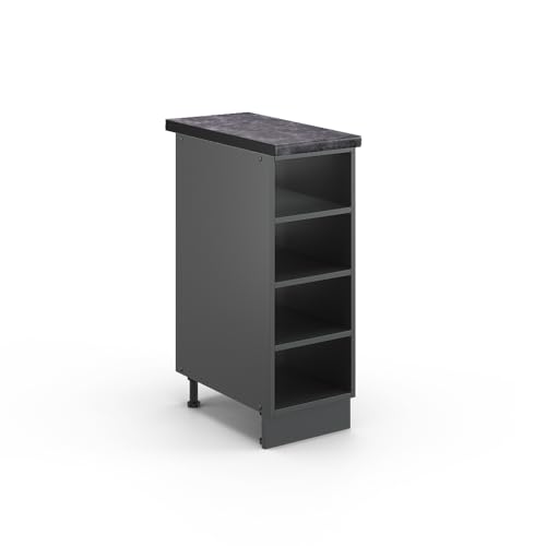 Vicco Küchenregal Fame-Line, offener Küchenschrank, Anthrazit, 30 cm, AP Anthrazit von Vicco