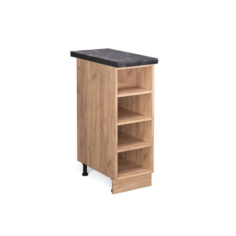 Vicco Küchenregal Fame-Line Offener Küchenschrank Goldkraft Eiche 30 cm AP Anthrazit von Vicco