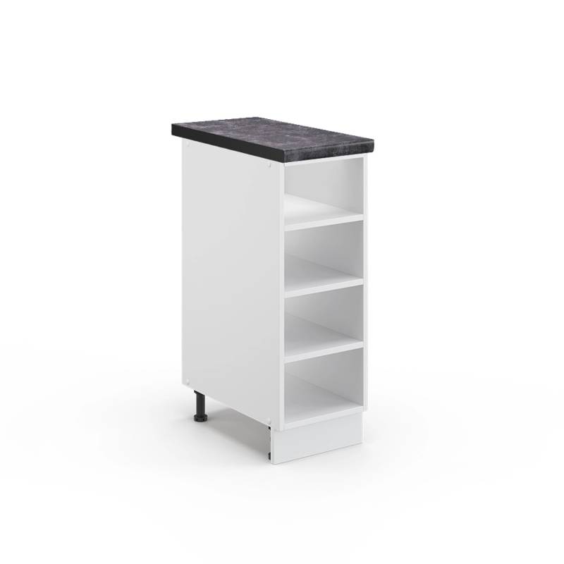 Vicco Küchenregal Fame-Line Offener Küchenschrank Weiß/Weiß 30 cm AP Anthrazit von Vicco