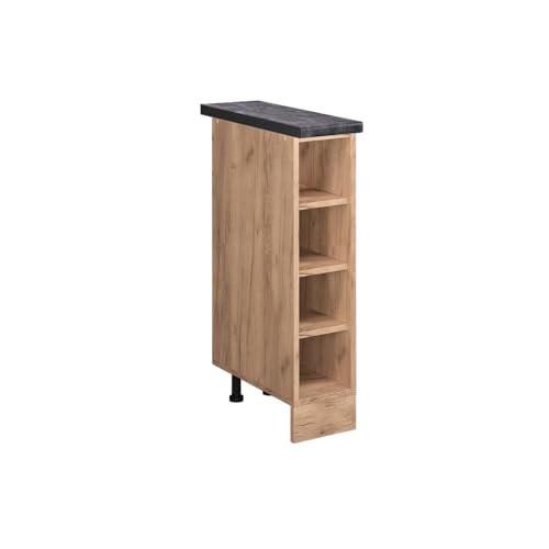 Vicco Küchenregal R-Line, Goldkraft Eiche/Goldkraft Eiche, 20 cm, AP Anthrazit von Vicco