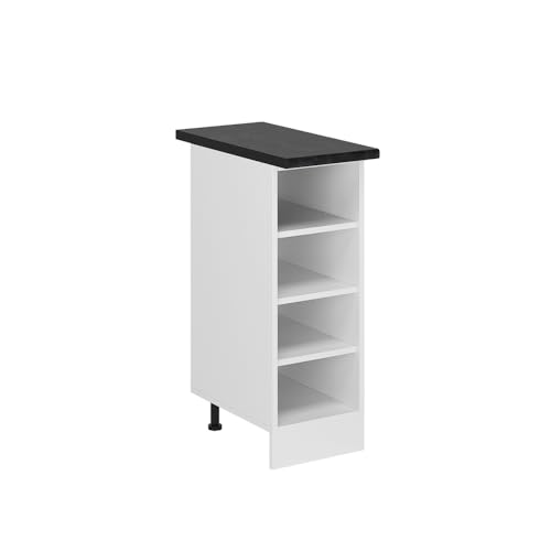 Vicco Küchenregal R-Line, offener Küchenschrank, Weiß, 30 cm, AP Anthrazit von Vicco