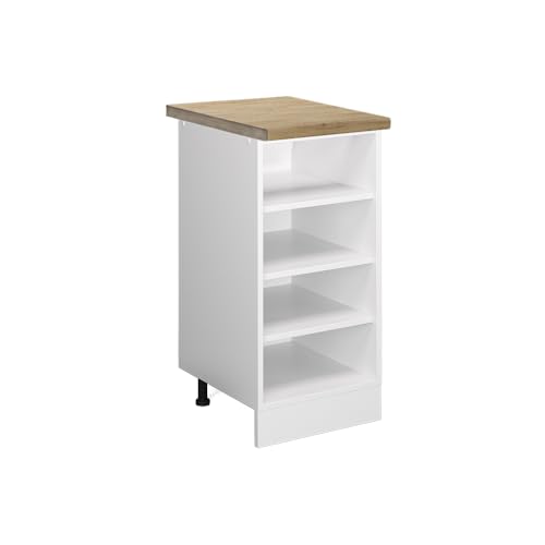 Vicco Küchenregal R-Line, offener Küchenschrank, Weiß, 40 cm, AP Eiche Vicco Küchenregal R-Line, offener Küchenschrank, Weiß, 40 cm, AP Eiche von Vicco