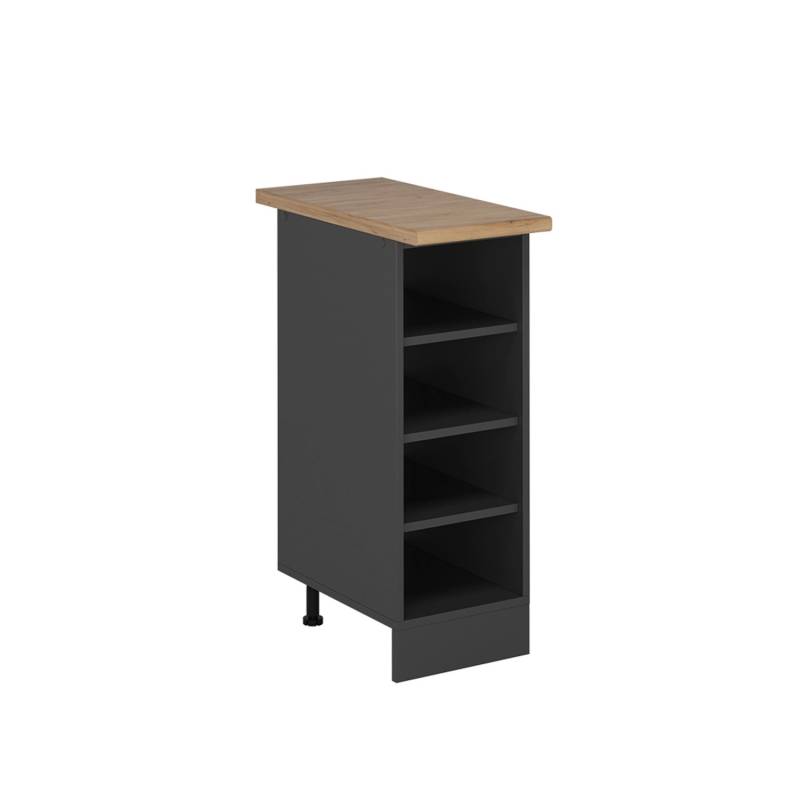 Vicco Küchenregal R-Line Offener Küchenschrank Anthrazit 30 cm AP Eiche von Vicco