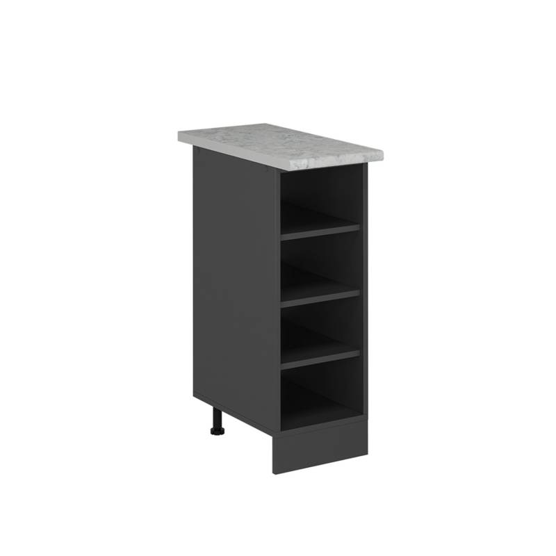 Vicco Küchenregal R-Line Offener Küchenschrank Anthrazit 30 cm AP Marmor von Vicco