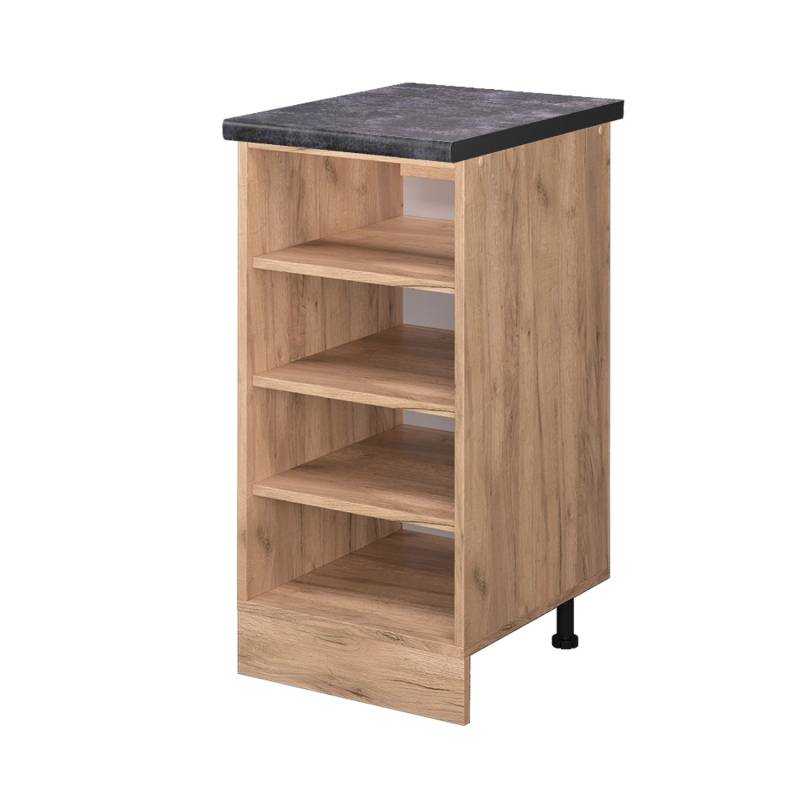 Vicco Küchenregal R-Line Offener Küchenschrank Goldkraft Eiche 40 cm AP Anthrazit von Vicco