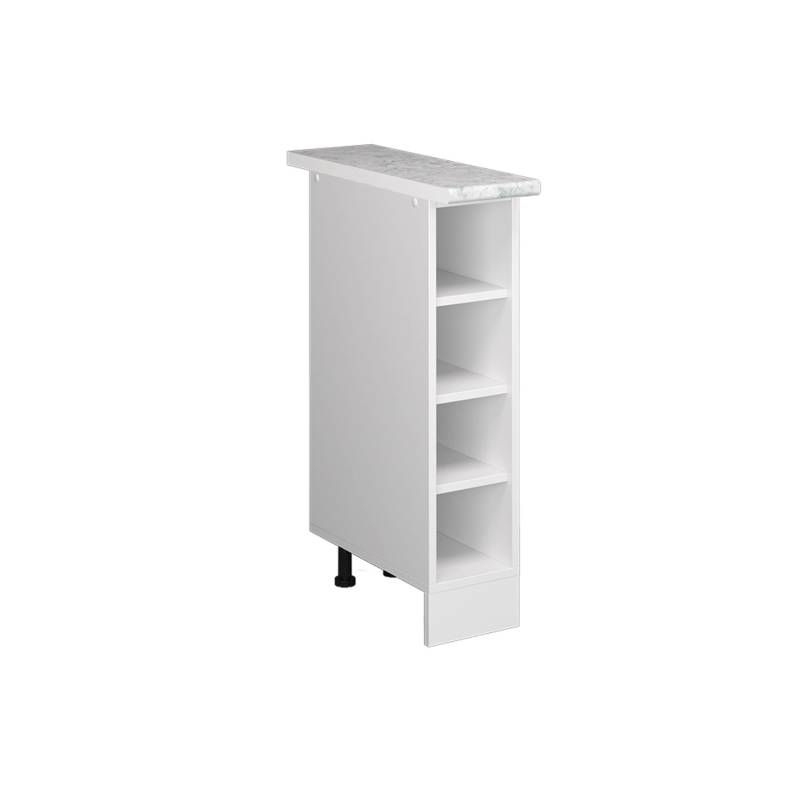 Vicco Küchenregal R-Line Offener Küchenschrank Weiß/Weiß 20 cm AP Marmor von Vicco