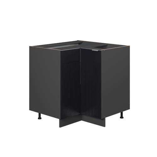 Vicco Küchenschränke Fame-Line, Schwarz gestreift, 80.5 cm ohne Arbeitsplatte von Vicco