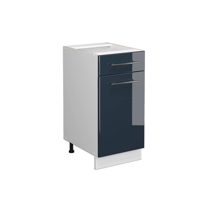 Vicco Küchenschränke Fame-Line Dunkelblau Hochglanz/Weiß 40 cm ohne Arbeitsplatte von Vicco