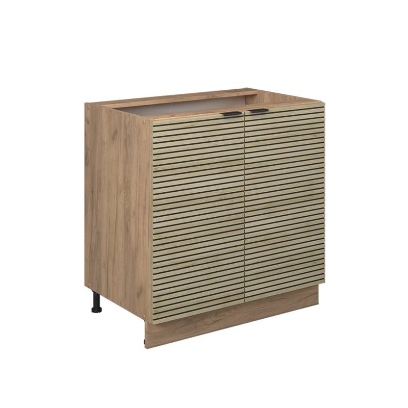 Vicco Küchenschrank Fame-Line Eiche Paneel 80 cm mit Regal ohne Arbeitsplatte von Vicco
