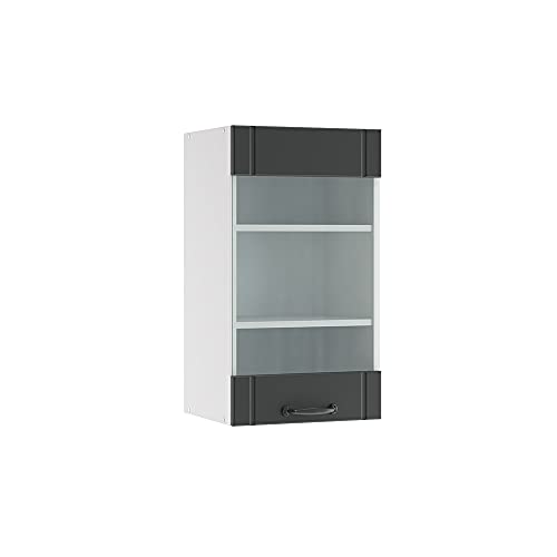 Vicco Küchenschrank Glas Fame-Line, Anthrazit/Weiß, 40 cm von Vicco