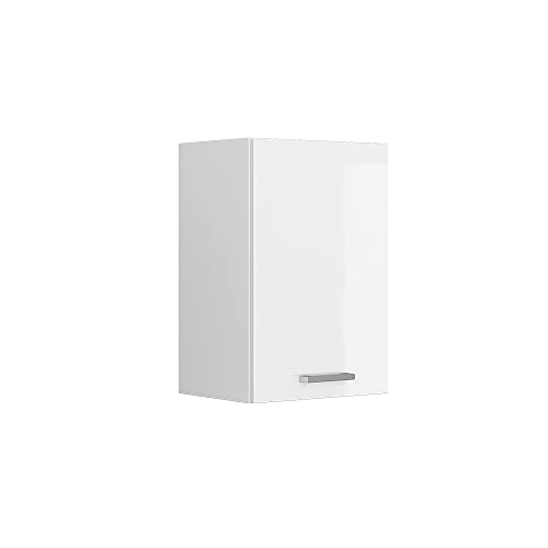 Vicco Hängeschrank R-Line, hängender Küchenschrank, Weiß Hochglanz/Weiß, 40 cm von Vicco