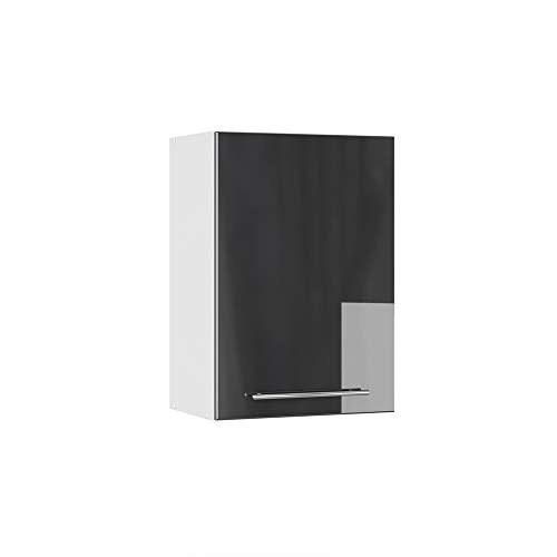 Vicco Hängeschrank Fame-Line, hängender Küchenschrank, Anthrazit Hochglanz/Weiß, 50 cm von Vicco