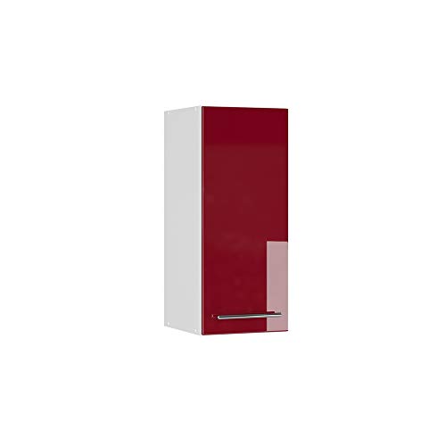 Vicco Hängeschrank Fame-Line, hängender Küchenschrank, Bordeaux Hochglanz/Weiß, 30 cm von Vicco