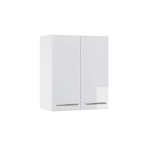 Vicco Hängeschrank Fame-Line, hängender Küchenschrank, Weiß Hochglanz/Weiß, 60 cm von Vicco