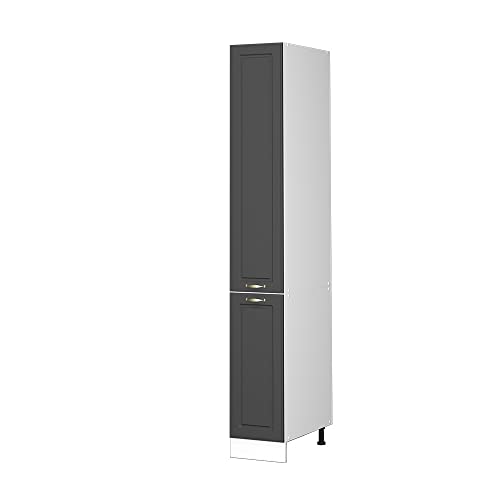 Vicco Apothekerschrank Fame-Line, Medizinschrank für die Küche, Anthrazit-Gold/Weiß, 30 cm von Vicco