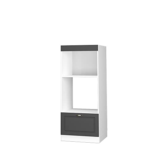 Vicco Mikrowellenschrank Fame-Line, Anthrazit-Gold/Weiß, 60 cm offen von Vicco