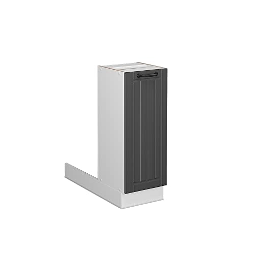 Vicco Kücheninsel Fame-Line, Kochinsel für die Küche, Anthrazit/Weiß, 30 cm ohne Arbeitsplatte von Vicco