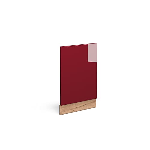 Vicco Frontblende Fame-Line, Bordeaux Hochglanz/Goldkraft Eiche, 45 cm ohne Arbeitsplatte von Vicco