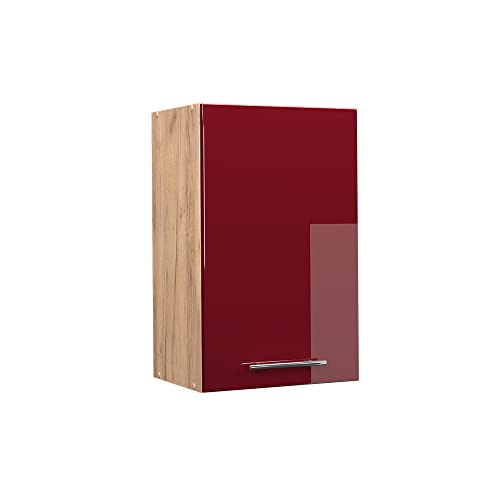 Vicco Hängeschrank Fame-Line, Bordeaux Hochglanz/Goldkraft Eiche, 45 cm von Vicco