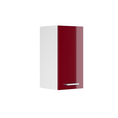 Vicco Hängeschrank R-Line, hängender Küchenschrank, Bordeaux Hochglanz/Weiß, 30 cm von Vicco