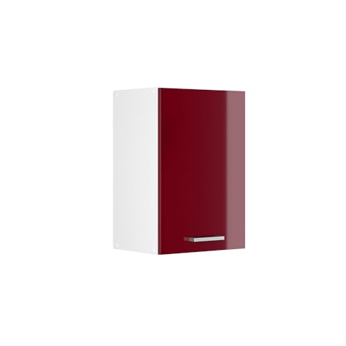 Vicco Hängeschrank R-Line, hängender Küchenschrank, Bordeaux Hochglanz/Weiß, 40 cm von Vicco