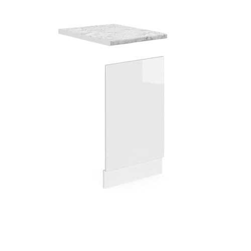 Vicco Frontblende R-Line, Geschirrspüler Fronttür, Weiß Hochglanz/Weiß, 45 cm, AP Marmor Vicco Frontblende R-Line, Geschirrspüler Fronttür, Weiß Hochglanz/Weiß, 45 cm, AP Marmor von Vicco
