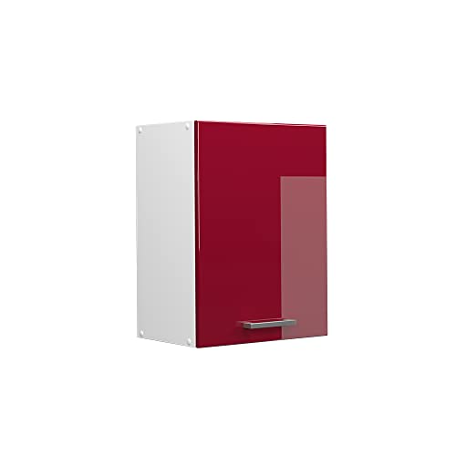 Vicco Hängeschrank R-Line, Bordeaux Hochglanz/Weiß, 45 cm von Vicco