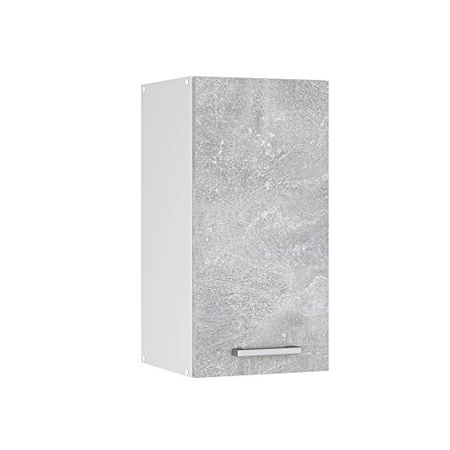 Vicco Hängeschrank R-Line, hängender Küchenschrank, Beton/Weiß, 30 cm von Vicco