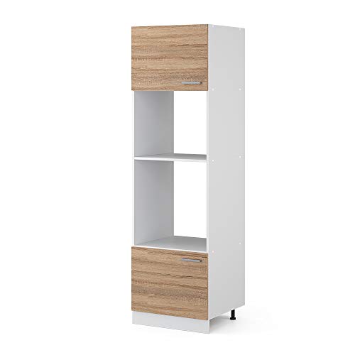 Vicco Mikrowellenschrank R-Line, Küchenregal für die Mikrowelle, Sonoma/Weiß, 60 cm von Vicco