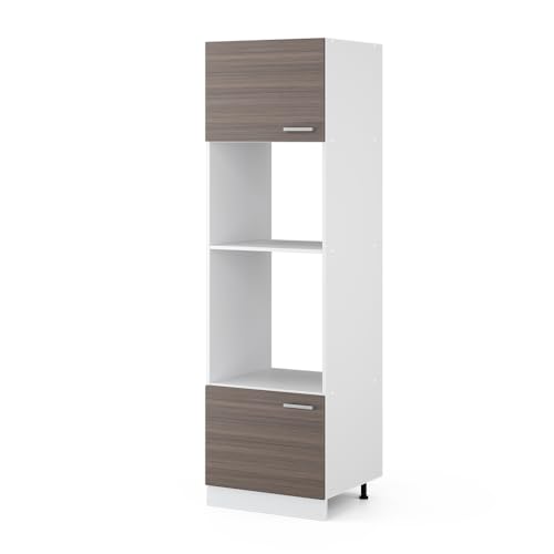 Vicco Mikrowellenschrank R-Line, Küchenregal für die Mikrowelle, Grau/Weiß, 60 cm von Vicco