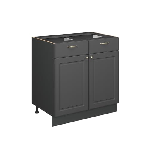 Vicco Küchenunterschrank Fame-Line, Anthrazit-Gold Landhaus, 80 cm ohne Arbeitsplatte Vicco Küchenunterschrank Fame-Line, Anthrazit-Gold Landhaus, 80 cm ohne Arbeitsplatte von Vicco