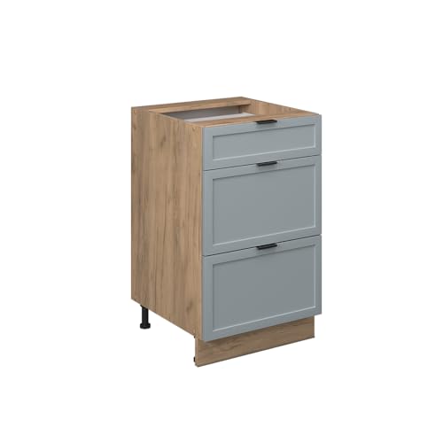 Vicco Küchenunterschrank Fame-Line, Hellblau-grau, 50 cm ohne Arbeitsplatte von Vicco