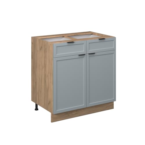 Vicco Küchenunterschrank Fame-Line, Hellblau-grau, 80 cm ohne Arbeitsplatte von Vicco