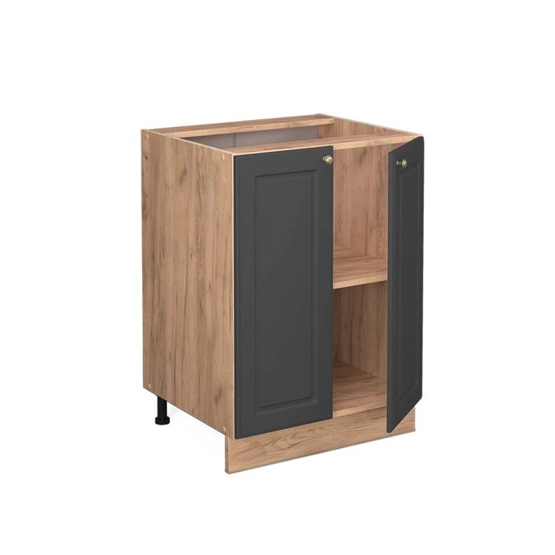 Vicco Küchenunterschrank Fame-Line Anthrazit-Gold/Goldkraft Eiche 60 cm AP Eiche von Vicco