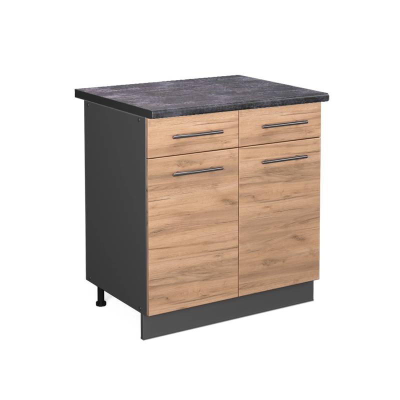 Vicco Küchenunterschrank Fame-Line Goldkraft Eiche/Anthrazit 80 cm AP Anthrazit Vicco Küchenunterschrank Fame-Line Goldkraft Eiche/Anthrazit 80 cm AP Anthrazit von Vicco