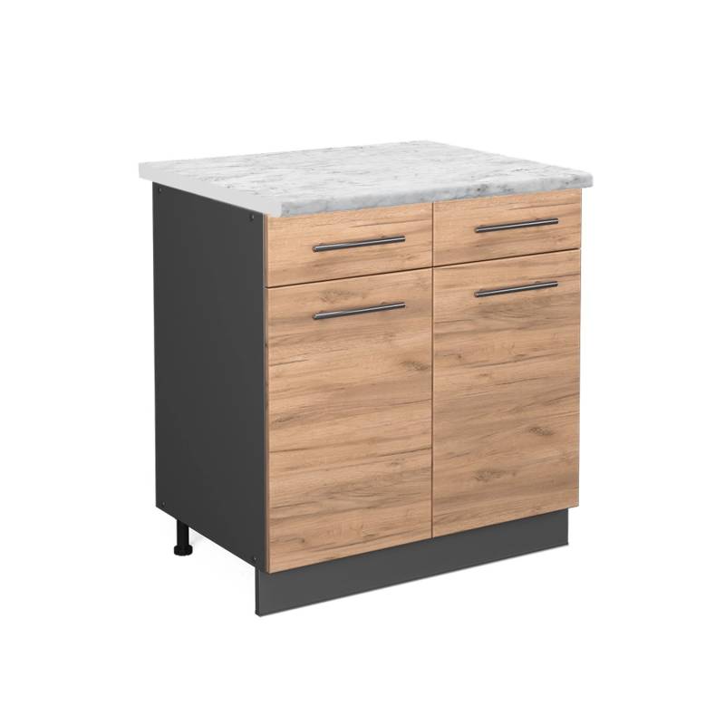 Vicco Küchenunterschrank Fame-Line Goldkraft Eiche/Anthrazit 80 cm AP Marmor Vicco Küchenunterschrank Fame-Line Goldkraft Eiche/Anthrazit 80 cm AP Marmor von Vicco