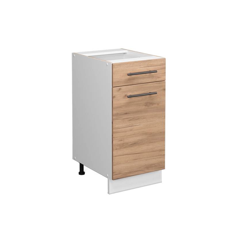 Vicco Küchenunterschrank Fame-Line Goldkraft Eiche/Weiß 40 cm ohne Arbeitsplatte von Vicco