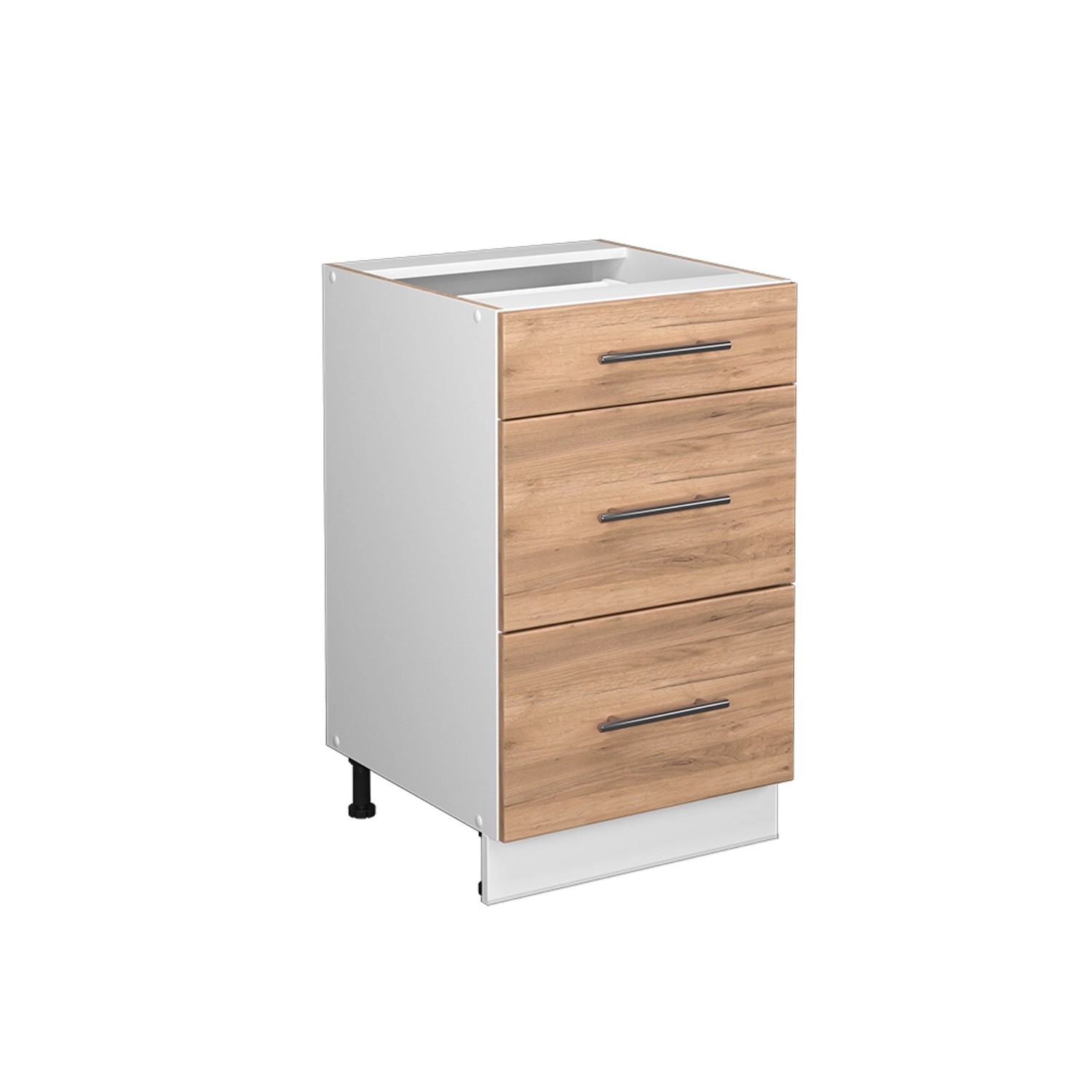 Vicco Küchenunterschrank Fame-Line Goldkraft Eiche/Weiß 50 cm ohne Arbeitsplatte von Vicco