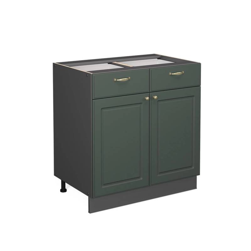 Vicco Küchenunterschrank Fame-Line Grün-Gold Landhaus/Anthrazit 80 cm ohne Arbeitsplatte von Vicco