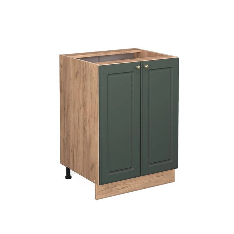 Vicco Küchenunterschrank Fame-Line Grün-Gold Landhaus/Goldkraft Eiche 60 cm ohne Arbeitsplatte von Vicco