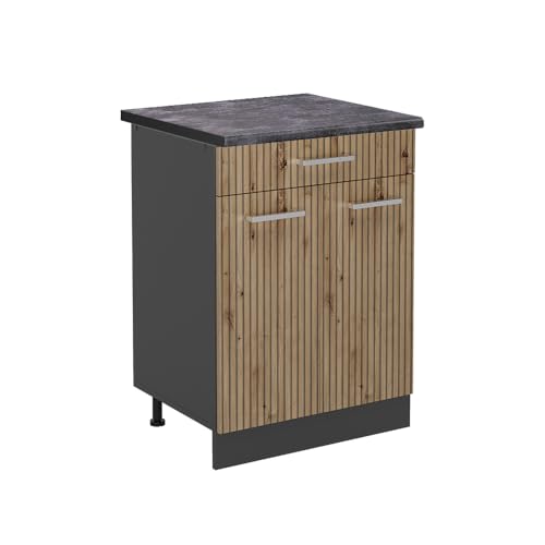 Vicco Küchenunterschrank R-Line, Artisan-Eiche/Anthrazit, 80 cm, AP Anthrazit Vicco Küchenunterschrank R-Line, Artisan-Eiche/Anthrazit, 80 cm, AP Anthrazit von Vicco