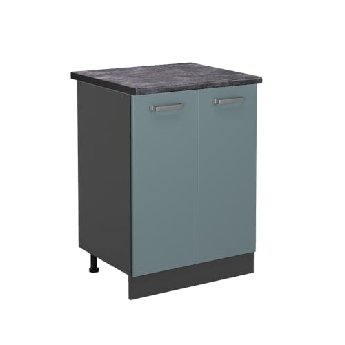 Vicco Küchenunterschrank R-Line, Blau-Grau/Anthrazit, 60 cm, AP Anthrazit Vicco Küchenunterschrank R-Line, Blau-Grau/Anthrazit, 60 cm, AP Anthrazit von Vicco
