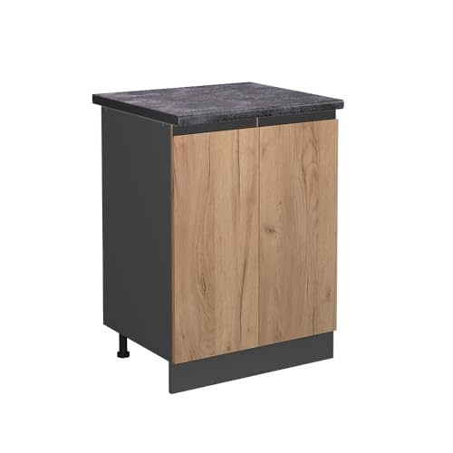 Vicco Küchenunterschrank R-Line, Goldkraft Eiche/Anthrazit, 60 cm, AP Anthrazit Vicco Küchenunterschrank R-Line, Goldkraft Eiche/Anthrazit, 60 cm, AP Anthrazit von Vicco