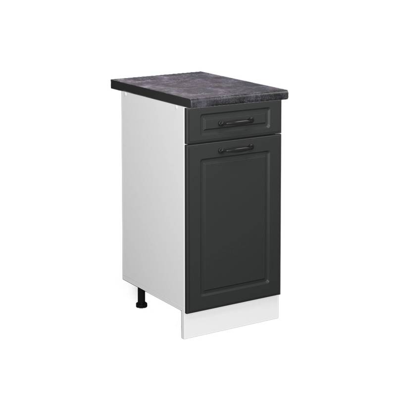 Vicco Küchenunterschrank R-Line Anthrazit Landhaus/Weiß 40 cm AP Anthrazit von Vicco