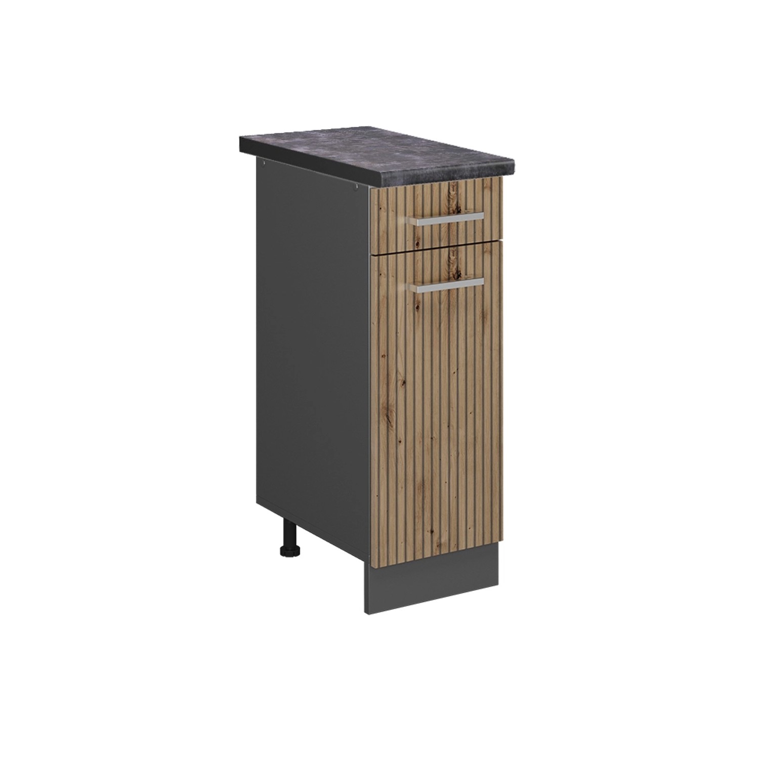 Vicco Küchenunterschrank R-Line Artisan-Eiche/Anthrazit 30 cm AP Anthrazit von Vicco