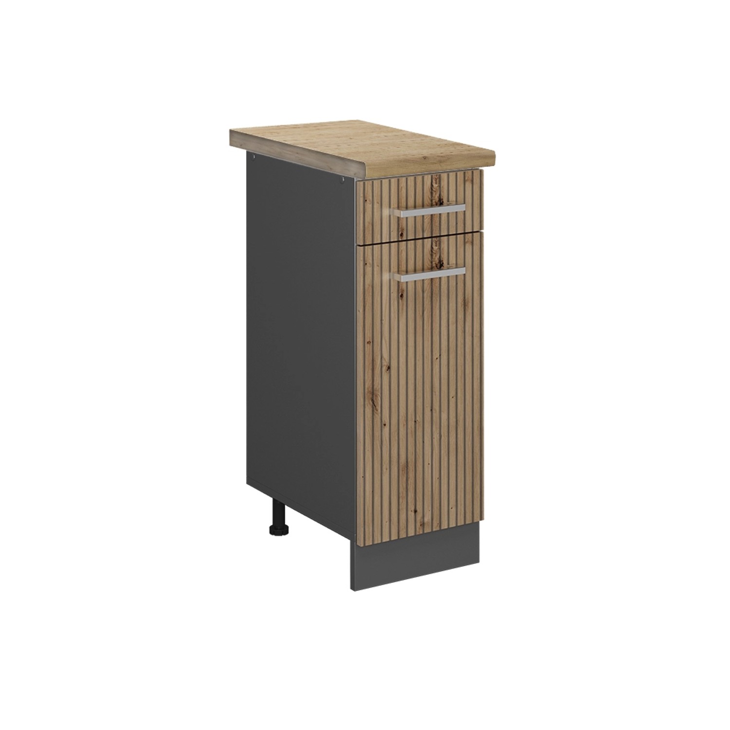 Vicco Küchenunterschrank R-Line Artisan-Eiche/Anthrazit 30 cm AP Eiche von Vicco